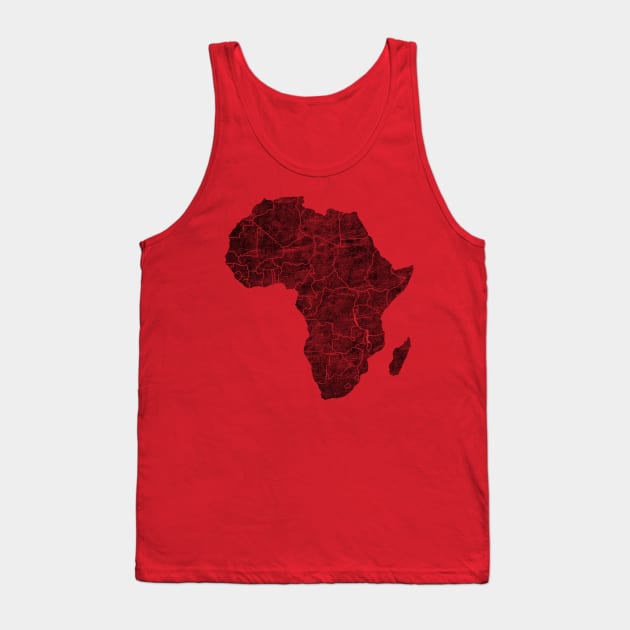 Afrika - Black Halftone Tank Top by GAz